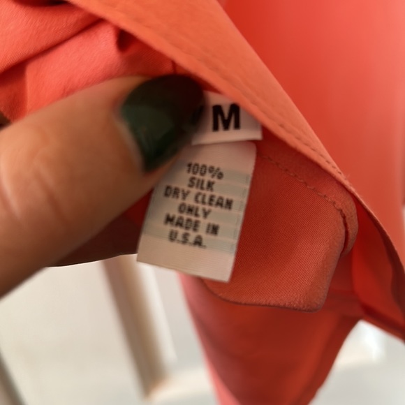 Coral silk blouse - Picture 5 of 5